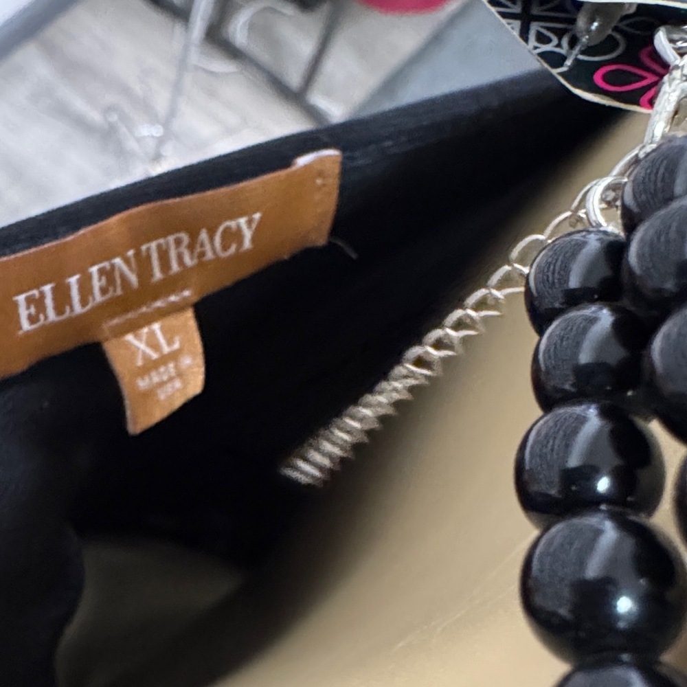 Ellen Tracy Black Backless Dress with Zipper - Picture 3 of 3